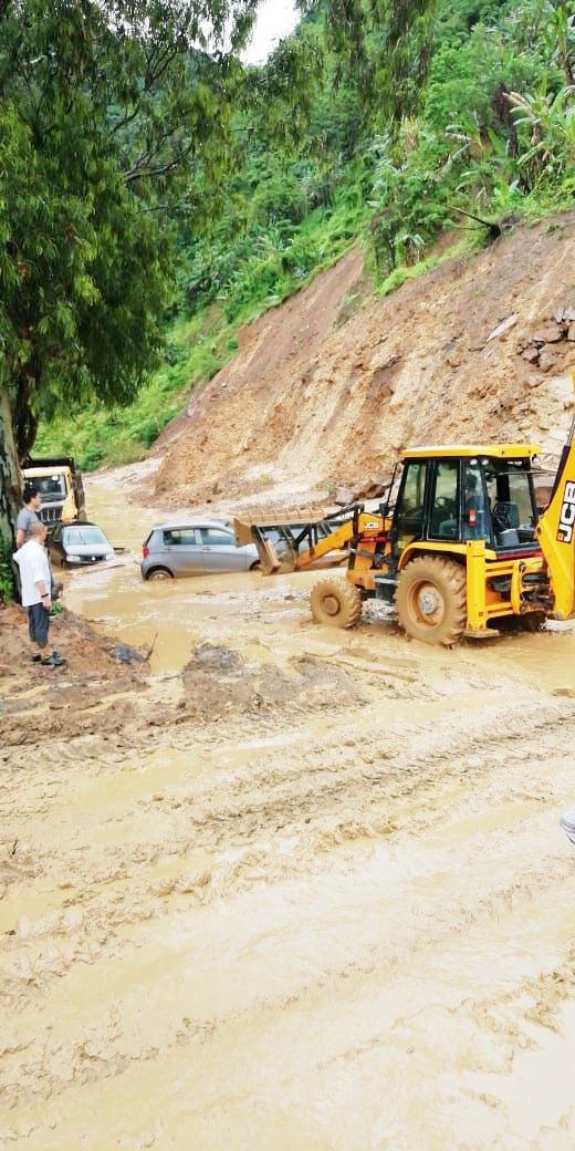 A landslide occurred at the Kohima-Dimapur National Highway between Piphema and Pherima on July 5 afternoon.